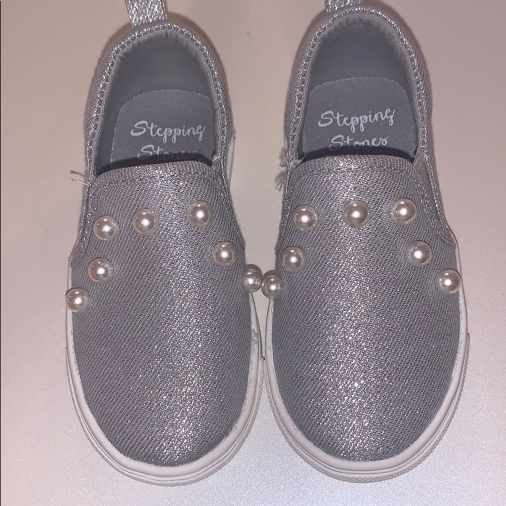 Little girl trendy slip on shoes.